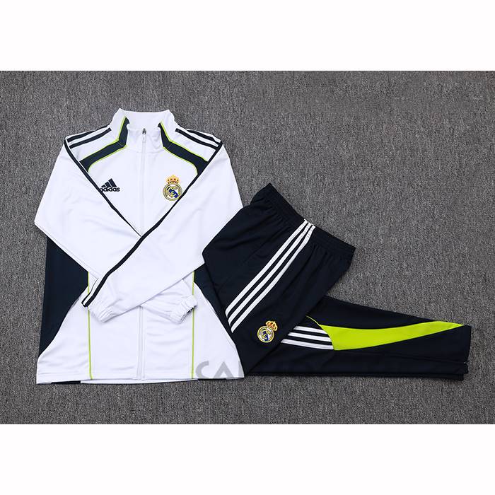 Tuta da Track di Giacca Real Madrid Bambino 2025-2026 Bianco Nero